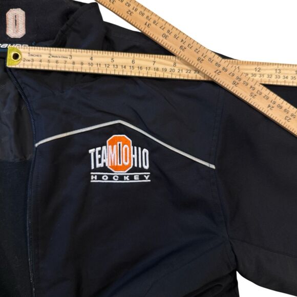 Bauer‎ Hockey Jacket Mens Large Black Full Zip Fleece Lined Softshell Warmup - Picture 12 of 12